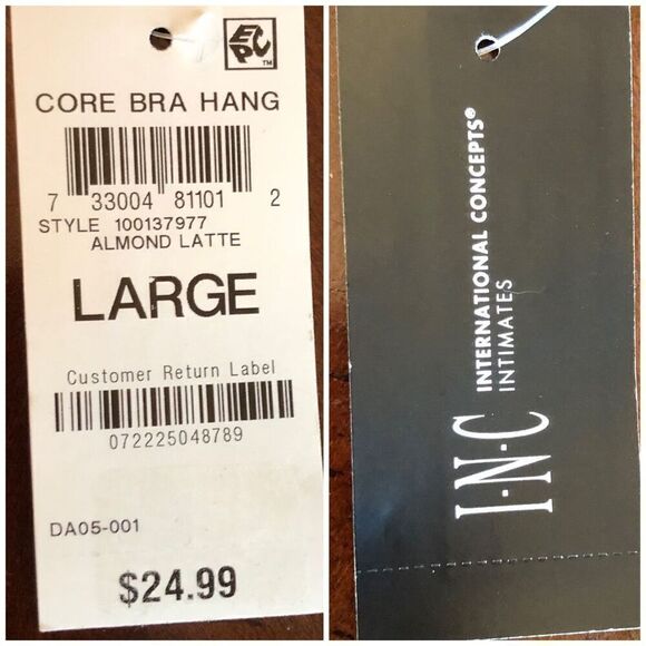 I.N.C. INTERNATIONAL CONCEPTS - NWT - L Sz Lg Lace-Trimmed Bralette/Almond Latte - Picture 9 of 13
